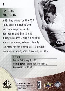 2014 SP Authentic #9 Byron Nelson Back