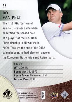 2014 SP Authentic #35 Bo Van Pelt Back