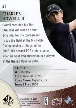 2014 SP Authentic #41 Charles Howell III Back