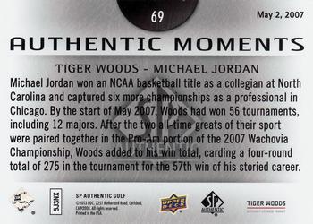 2014 SP Authentic #69 Tiger Woods / Michael Jordan Back