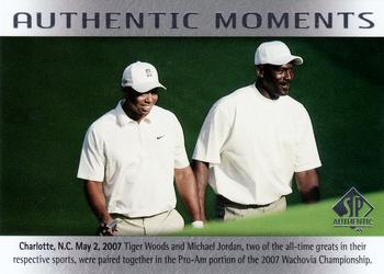 2014 SP Authentic #69 Tiger Woods / Michael Jordan Front