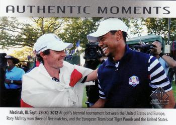 2014 SP Authentic #75 Rory McIlroy / Tiger Woods Front