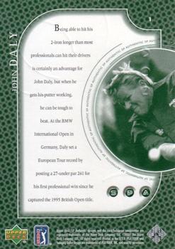 2001 Upper Deck - SP Authentic Preview #1 John Daly Back