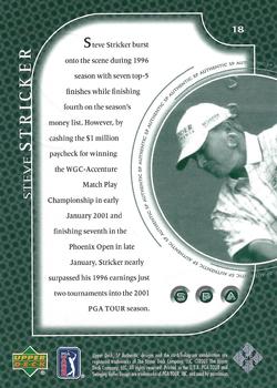2001 Upper Deck - SP Authentic Preview #18 Steve Stricker Back