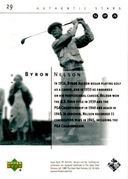 2001 Upper Deck - SP Authentic Preview #29 Byron Nelson Back