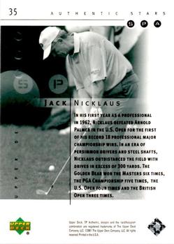 2001 Upper Deck - SP Authentic Preview #35 Jack Nicklaus Back