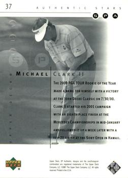 2001 Upper Deck - SP Authentic Preview #37 Michael Clark II Back