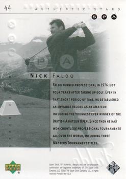 2001 Upper Deck - SP Authentic Preview #44 Nick Faldo Back