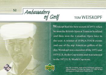 2001 Upper Deck - SP Authentic Preview #52 Tom Weiskopf Back