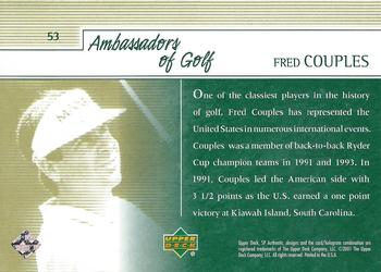 2001 Upper Deck - SP Authentic Preview #53 Fred Couples Back