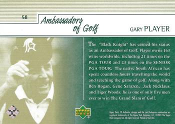 2001 Upper Deck - SP Authentic Preview #58 Gary Player Back