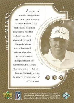 2001 Upper Deck - SP Authentic Preview Gold #4 Mark O'Meara Back
