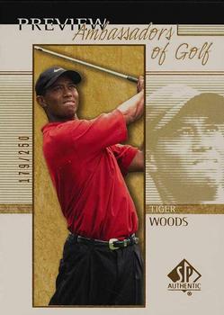 2001 Upper Deck - SP Authentic Preview Gold #51 Tiger Woods Front