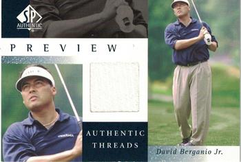 2001 Upper Deck - SP Authentic Preview Authentic Threads #DB-AT David Berganio Jr. Front