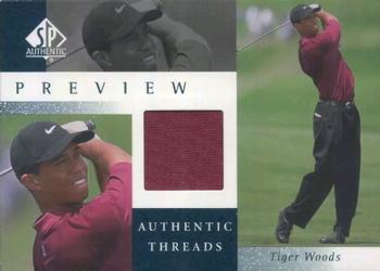 2001 Upper Deck - SP Authentic Preview Authentic Threads #TW-AT Tiger Woods Front