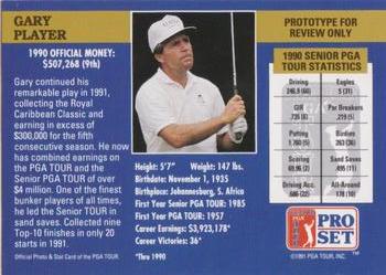 1992 Pro Set PGA Tour - Promos #NNO Gary Player Back