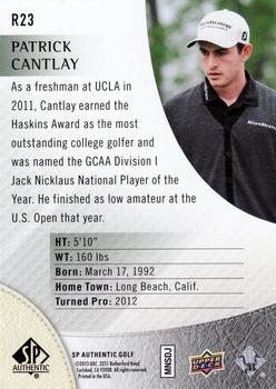 2014 SP Authentic - Rookie Extended #R23 Patrick Cantlay Back