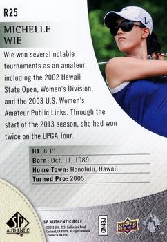 2014 SP Authentic - Rookie Extended #R25 Michelle Wie Back