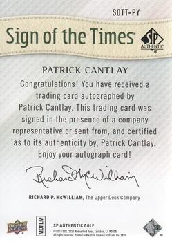 2014 SP Authentic - Sign of the Times #SOTT-PY Patrick Cantlay Back