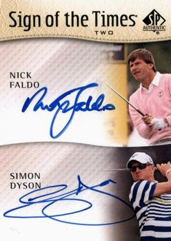 2014 SP Authentic - Sign of the Times Duals #ST2-NS Nick Faldo / Simon Dyson Front
