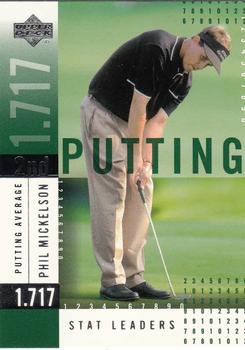2002 Upper Deck - Stat Leaders #SL17 Phil Mickelson Front