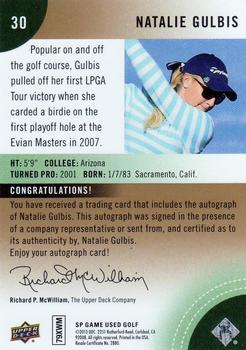 2014 SP Game Used - Spectrum Autographs #30 Natalie Gulbis Back