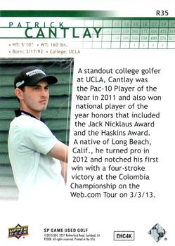 2014 SP Game Used - Retro Rookies #R35 Patrick Cantlay Back