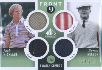 2014 SP Game Used - Front Nine Fabrics Duals #F92-NN Jack Nicklaus / Byron Nelson Front