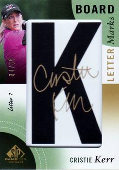 2014 SP Game Used - Leader Board Letter Marks #LL-CK Cristie Kerr Front