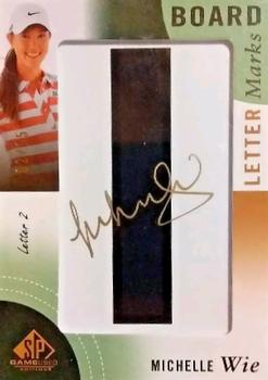 2014 SP Game Used - Leader Board Letter Marks #LL-MW Michelle Wie Front