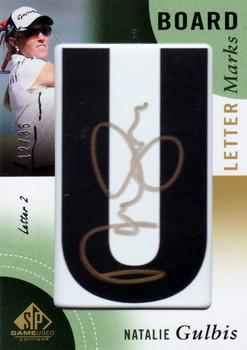 2014 SP Game Used - Leader Board Letter Marks #LL-NG Natalie Gulbis Front