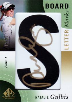 2014 SP Game Used - Leader Board Letter Marks #LL-NG Natalie Gulbis Front
