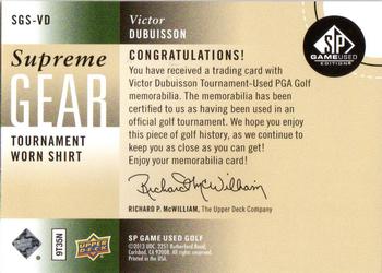 2014 SP Game Used - Supreme Gear Shirts #SGS-VD Victor Dubuisson Back