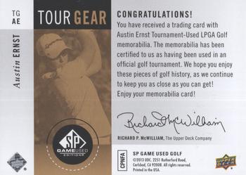 2014 SP Game Used - Tour Gear Gold #TGAE Austin Ernst Back