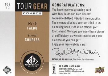 2014 SP Game Used - Tour Gear Combos Gold #TG2FC Nick Faldo / Fred Couples Back