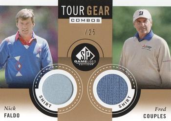2014 SP Game Used - Tour Gear Combos Gold #TG2FC Nick Faldo / Fred Couples Front