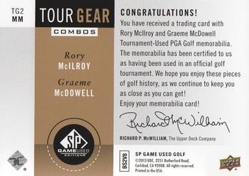 2014 SP Game Used - Tour Gear Combos Gold #TG2MM Rory McIlroy / Graeme McDowell Back