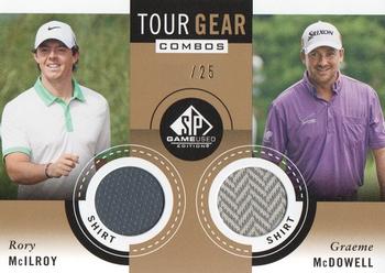 2014 SP Game Used - Tour Gear Combos Gold #TG2MM Rory McIlroy / Graeme McDowell Front