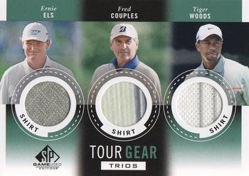 2014 SP Game Used - Tour Gear Triple #TG3CWE Fred Couples / Tiger Woods / Ernie Els Front