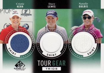 2014 SP Game Used - Tour Gear Triple #TG3GKL Natalie Gulbis / Cristie Kerr / Stacy Lewis Front