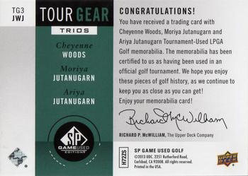 2014 SP Game Used - Tour Gear Triple #TG3JWJ Ariya Jutanugarn / Cheyenne Woods / Moriya Jutanugarn Back