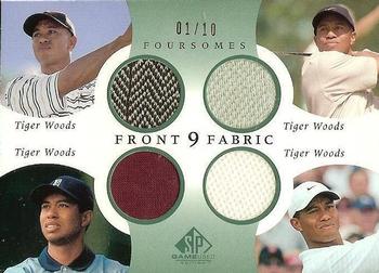2002 SP Game Used - Front 9 Fabric Foursomes #F9F-TW Tiger Woods Front