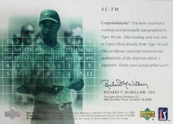 2002 SP Game Used - Scorecard Signatures 25 #SS-TW Tiger Woods Back