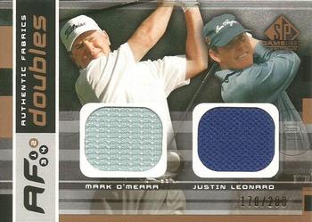 2003 SP Game Used - Authentic Fabrics Doubles #MOJL Mark O'Meara / Justin Leonard Front