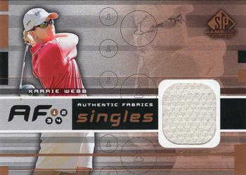 2003 SP Game Used - Authentic Fabrics Singles #AF-KW Karrie Webb Front