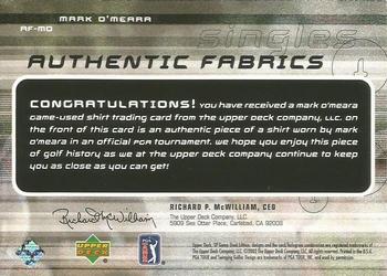 2003 SP Game Used - Authentic Fabrics Singles #AF-MO Mark O'Meara Back
