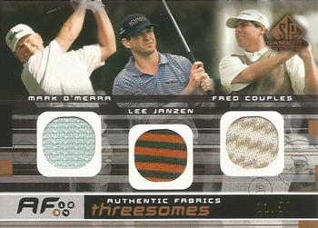 2003 SP Game Used - Authentic Fabrics Threesomes #OJC Mark O'Meara / Lee Janzen / Fred Couples Front