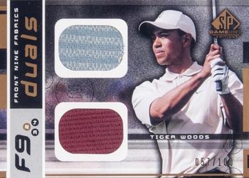 2003 SP Game Used - Front Nine Fabrics Duals #F9-TW Tiger Woods Front