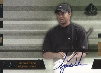 2003 SP Game Used - Scorecard Signatures #SS-TW5 Tiger Woods Front