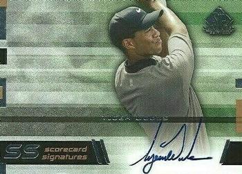 2003 SP Game Used - Scorecard Signatures #SS-TW8 Tiger Woods Front